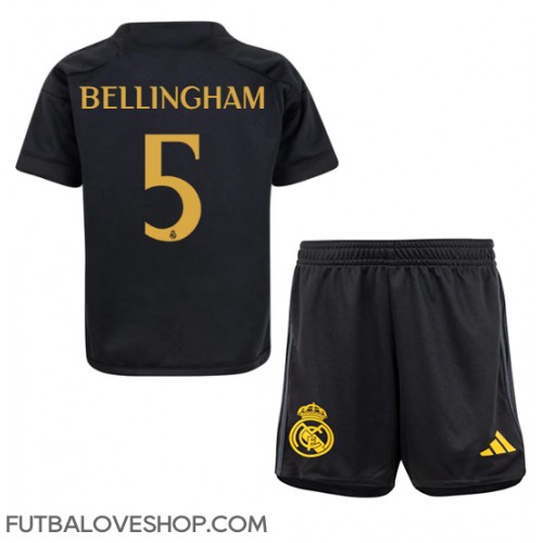 Dres Real Madrid Jude Bellingham #5 Tretina pre deti 2023-24 Krátky Rukáv (+ trenírky)